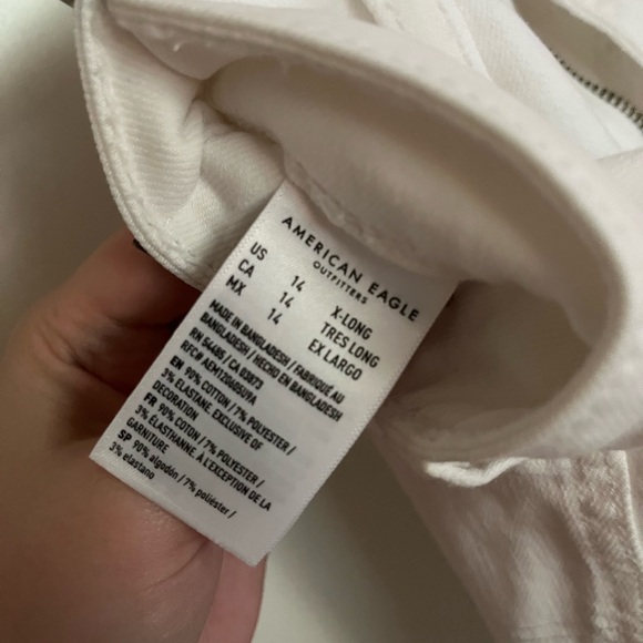 American eagle 14 xlong white skinny jean NWOT - Picture 4 of 6